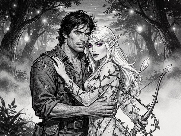 Flux 2 Turbo — Fantasy Romance in the Whispering Grove — Pulp Ink