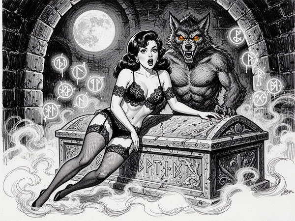 Flux 2 Turbo — Moonlit Horror-Erotica Blend — Pulp Ink