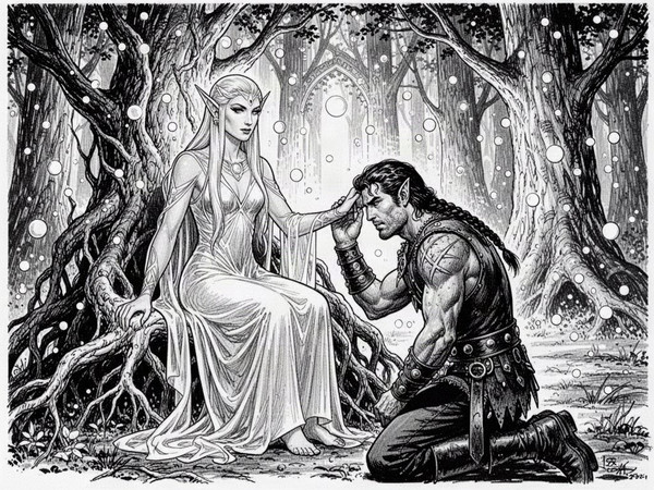 Flux 2 Turbo — The Elven Queen's Champion — Pulp Ink