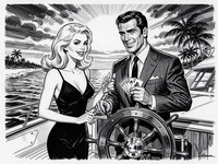 Flux 2 Turbo — Luxury Yacht Romance — Pulp Ink