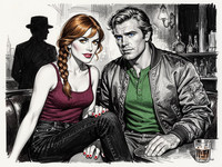 Flux 2 Turbo — Speakeasy Hidden Tension — Pulp Ink