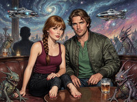 Flux 2 Turbo — Speakeasy Hidden Tension — Retro Sci-Fi