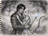 Flux 2 Turbo — Fantasy Romance in the Whispering Grove — Sketch