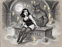 Flux 2 Turbo — Moonlit Horror-Erotica Blend — Sketch