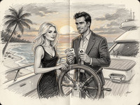 Flux 2 Turbo — Luxury Yacht Romance — Sketch