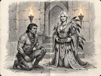 Flux 2 Turbo — Tribal Guardian's Desire — Sketch