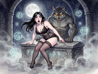 Flux 2 Turbo — Moonlit Horror-Erotica Blend — Watercolor