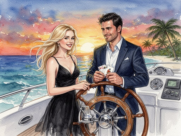 Flux 2 Turbo — Luxury Yacht Romance — Watercolor