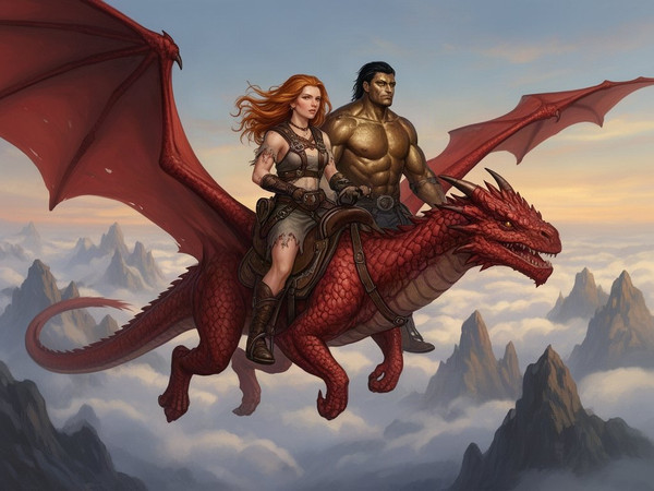 Flux 2 Dev — Dragonrider at Dawn — Digital Art