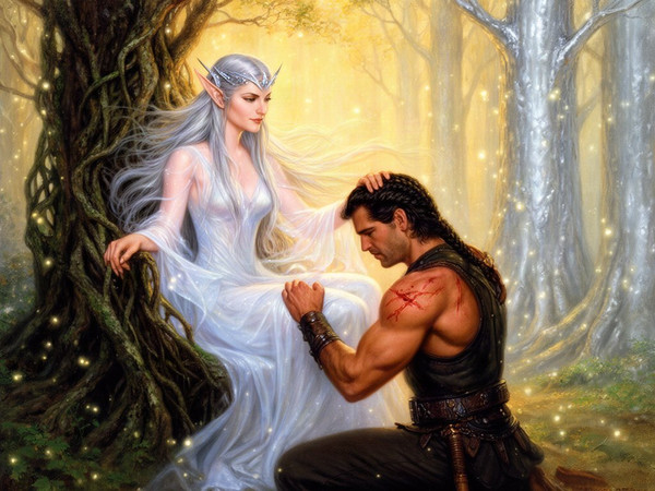 Flux 2 Dev — The Elven Queen's Champion — Classic Romance
