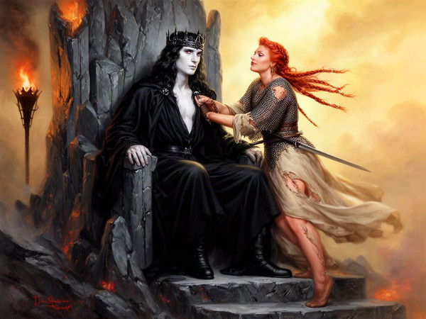 Flux 2 Dev — The Shieldmaiden and the Dark Lord — Classic Romance