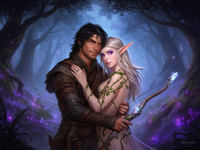 Flux 2 Dev — Fantasy Romance in the Whispering Grove — Epic Fantasy