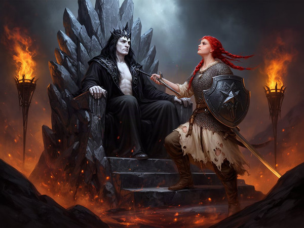 Flux 2 Dev — The Shieldmaiden and the Dark Lord — Epic Fantasy