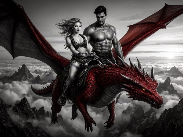 Flux 2 Dev — Dragonrider at Dawn — Film Noir