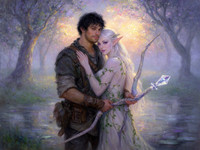 Flux 2 Dev — Fantasy Romance in the Whispering Grove — Impressionism