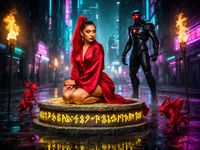 Flux 2 Dev generated image for Altar of Desire - Neo Noir