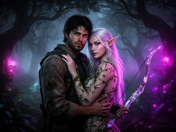 Flux 2 Dev — Fantasy Romance in the Whispering Grove — Neo Noir