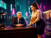 Flux 2 Dev generated image for Office Heat Classics - Neo Noir