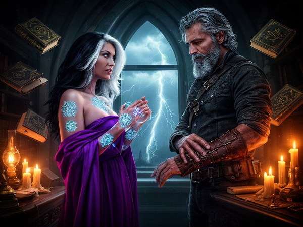 Flux 2 Dev — A Night in the Sorceress's Tower — Neo Noir