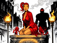 Flux 2 Dev generated image for Altar of Desire - Noir Comic