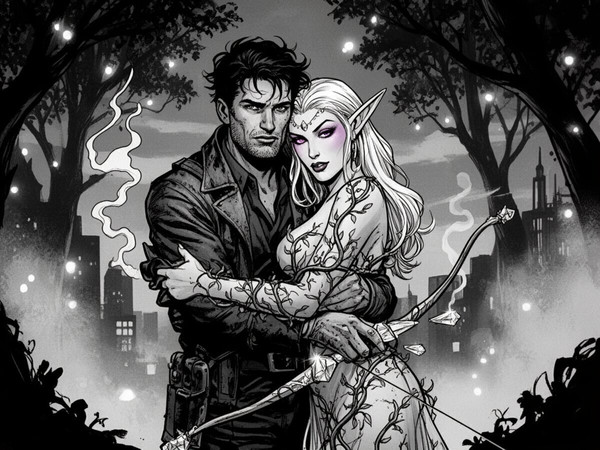 Flux 2 Dev — Fantasy Romance in the Whispering Grove — Noir Comic