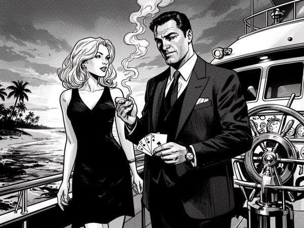 Flux 2 Dev — Luxury Yacht Romance — Noir Comic