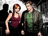 Flux 2 Dev generated image for Speakeasy Hidden Tension - Noir Comic