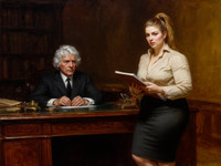 Flux 2 Dev — Office Heat Classics — Oil Painting