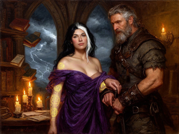 Flux 2 Dev — A Night in the Sorceress's Tower — Oil Painting