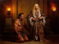 Flux 2 Dev — Tribal Guardian's Desire — Oil Painting