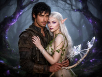 Flux 2 Dev generated image for Fantasy Romance in the Whispering Grove - Photorealistic