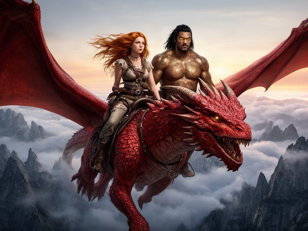 Flux 2 Dev — Dragonrider at Dawn — Photorealistic