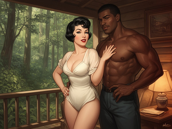Flux 2 Dev — Cabin in the Woods — Pin-Up