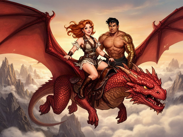 Flux 2 Dev — Dragonrider at Dawn — Pin-Up