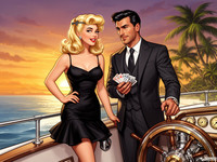 Flux 2 Dev generated image for Luxury Yacht Romance - Pin-Up