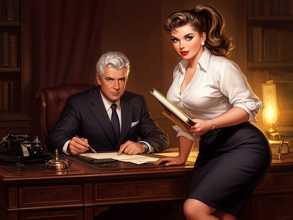 Flux 2 Dev — Office Heat Classics — Pin-Up