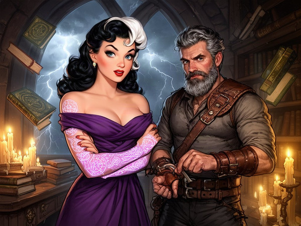Flux 2 Dev — A Night in the Sorceress's Tower — Pin-Up
