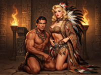 Flux 2 Dev generated image for Tribal Guardian's Desire - Pin-Up