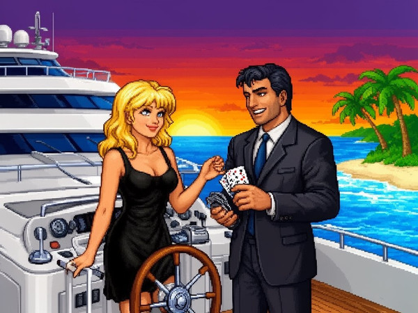 Flux 2 Dev — Luxury Yacht Romance — Pixel Art