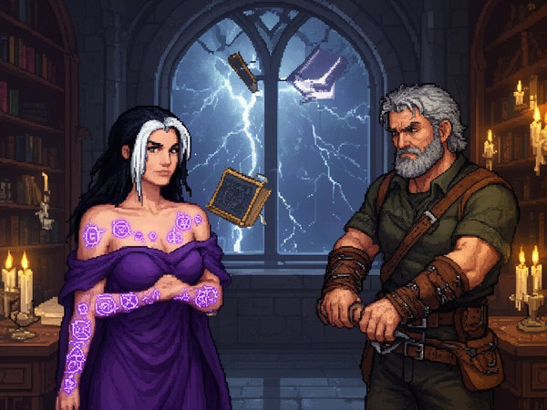Flux 2 Dev — A Night in the Sorceress's Tower — Pixel Art