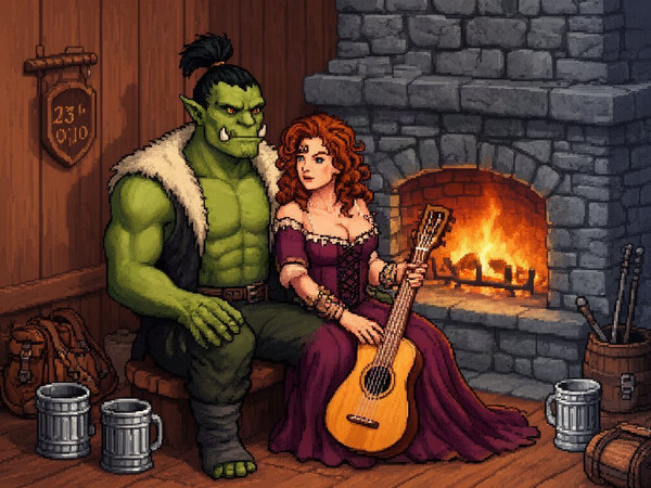 Flux 2 Dev — After the Quest — Pixel Art