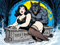 Flux 2 Dev — Moonlit Horror-Erotica Blend — Pop Art