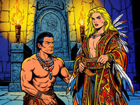 Flux 2 Dev — Tribal Guardian's Desire — Pop Art