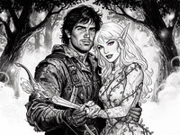 Flux 2 Dev — Fantasy Romance in the Whispering Grove — Pulp Ink