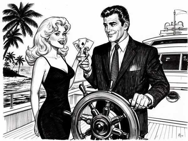 Flux 2 Dev — Luxury Yacht Romance — Pulp Ink