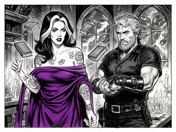 Flux 2 Dev — A Night in the Sorceress's Tower — Pulp Ink