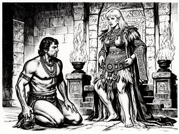 Flux 2 Dev — Tribal Guardian's Desire — Pulp Ink