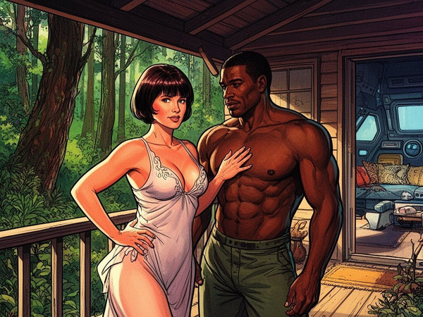 Flux 2 Dev — Cabin in the Woods — Retro Sci-Fi