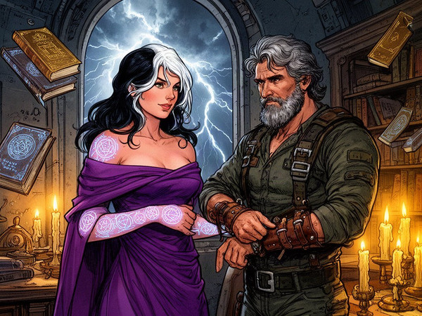 Flux 2 Dev — A Night in the Sorceress's Tower — Retro Sci-Fi