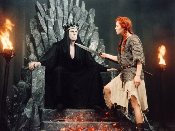Flux 2 Dev — The Shieldmaiden and the Dark Lord — Retro
